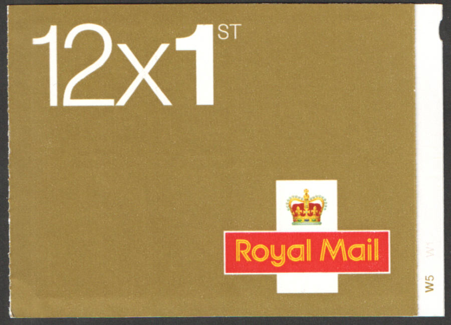 (image for) MF5a / SB1(16)C Cyl W5 7.5mm strip MTIL/- 2009 Walsall 12 x 1st Class Booklet
